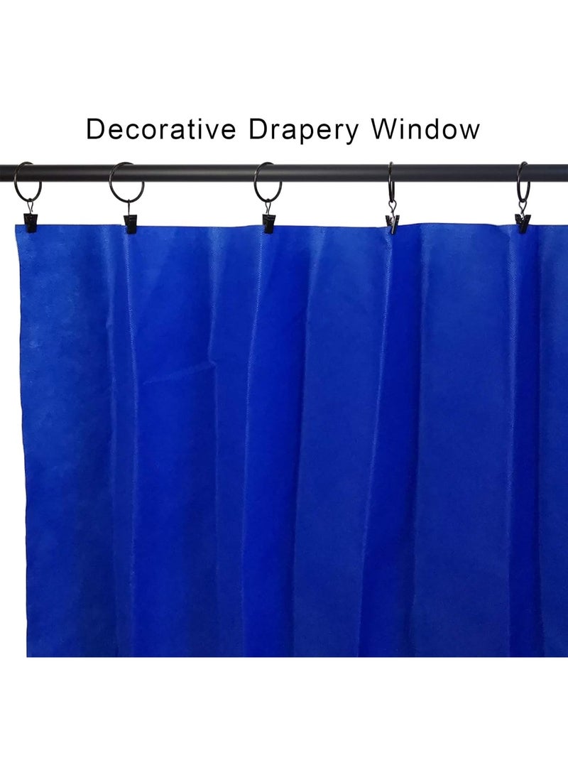 40PCS Curtain Rings with Clips, Strong Drapery Clips Hooks on Tension Rod Bracket, 1.26 Inch Interior Diameter Metal Eyelets Decorative Drapes Window Hangers, Vintage Black - Image 3